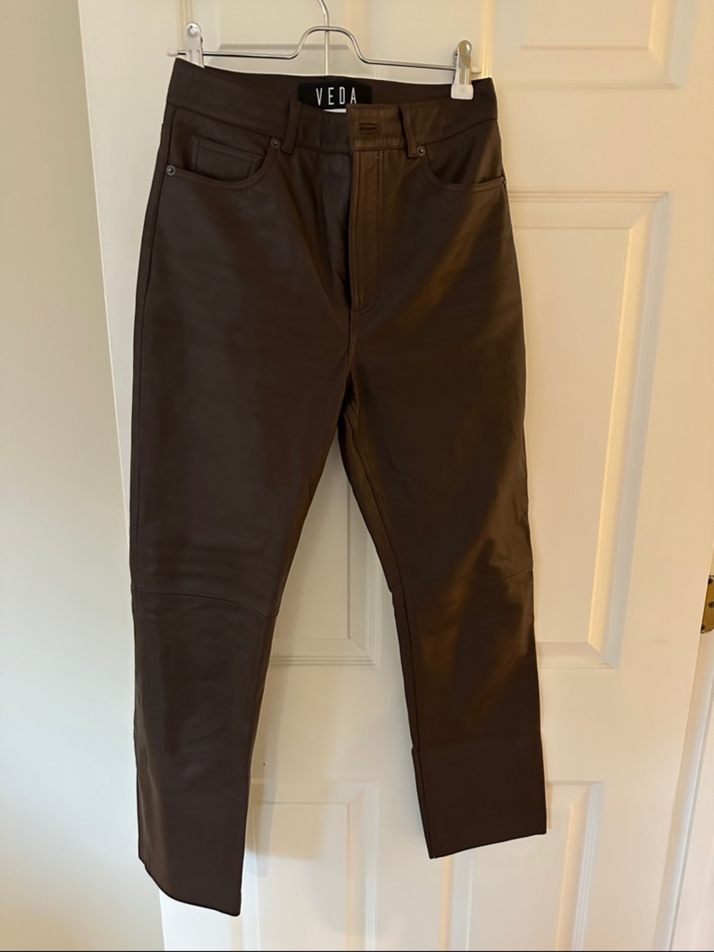 Veda Men's Dark Brown Slim Straight Jeans